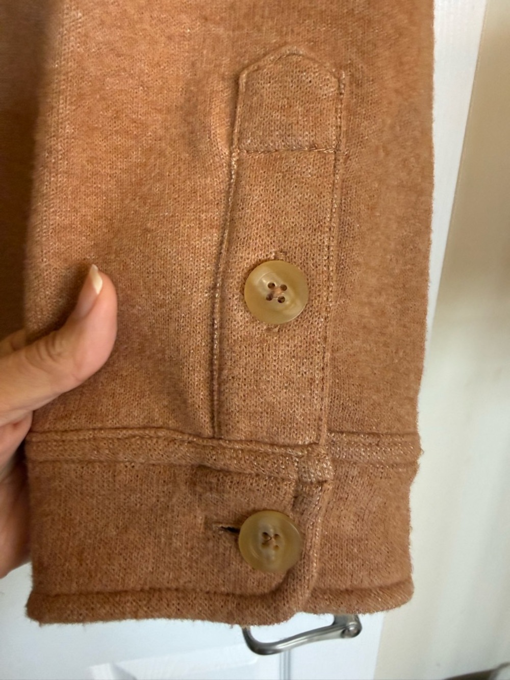 J.Crew Camel Wool Blend Shacket Jacket Button Front Pockets Women’s L - Picture 4 of 6